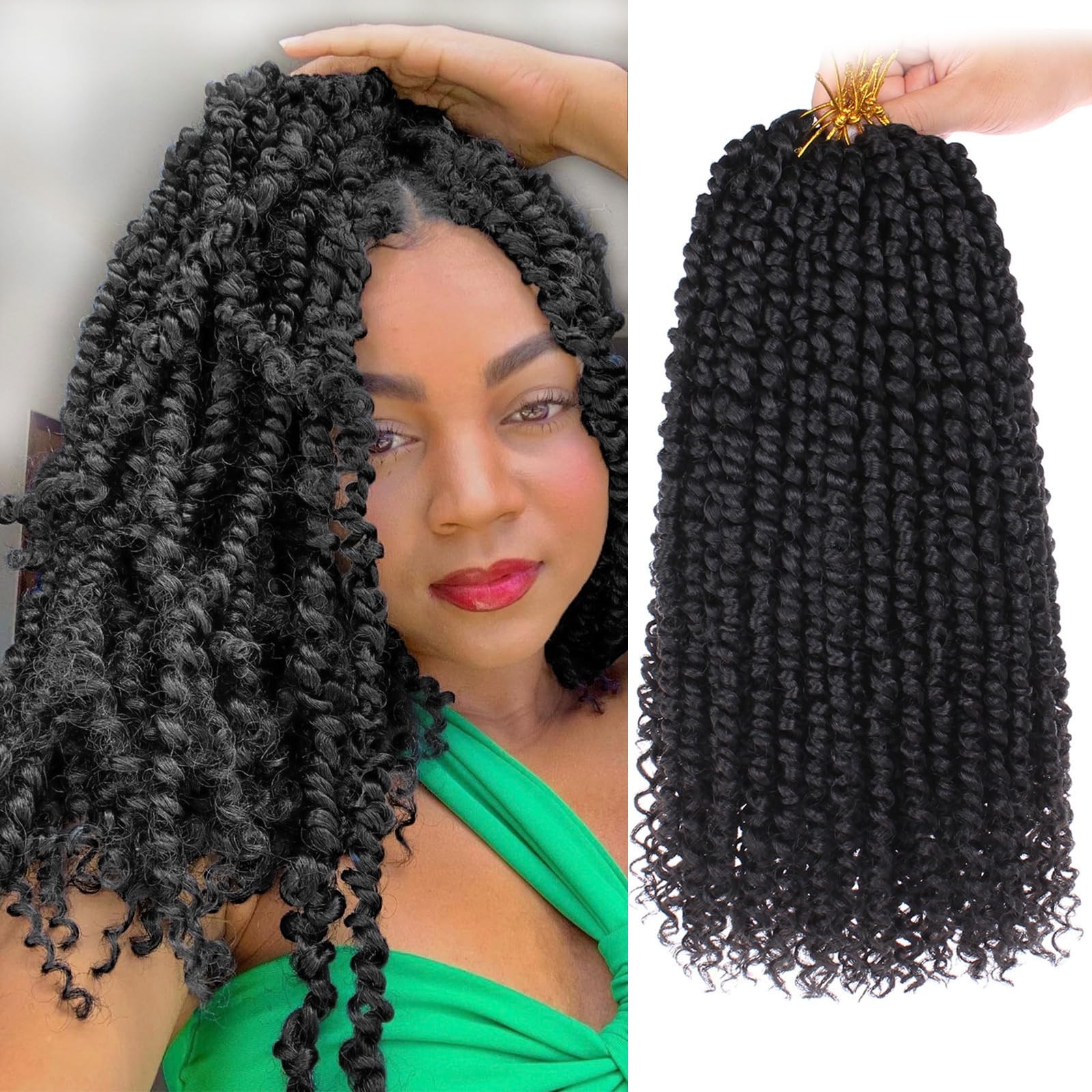 8 Packs Pre twisted Passion Twist Crochet Hair for Black Women 12 Inch Synthe…