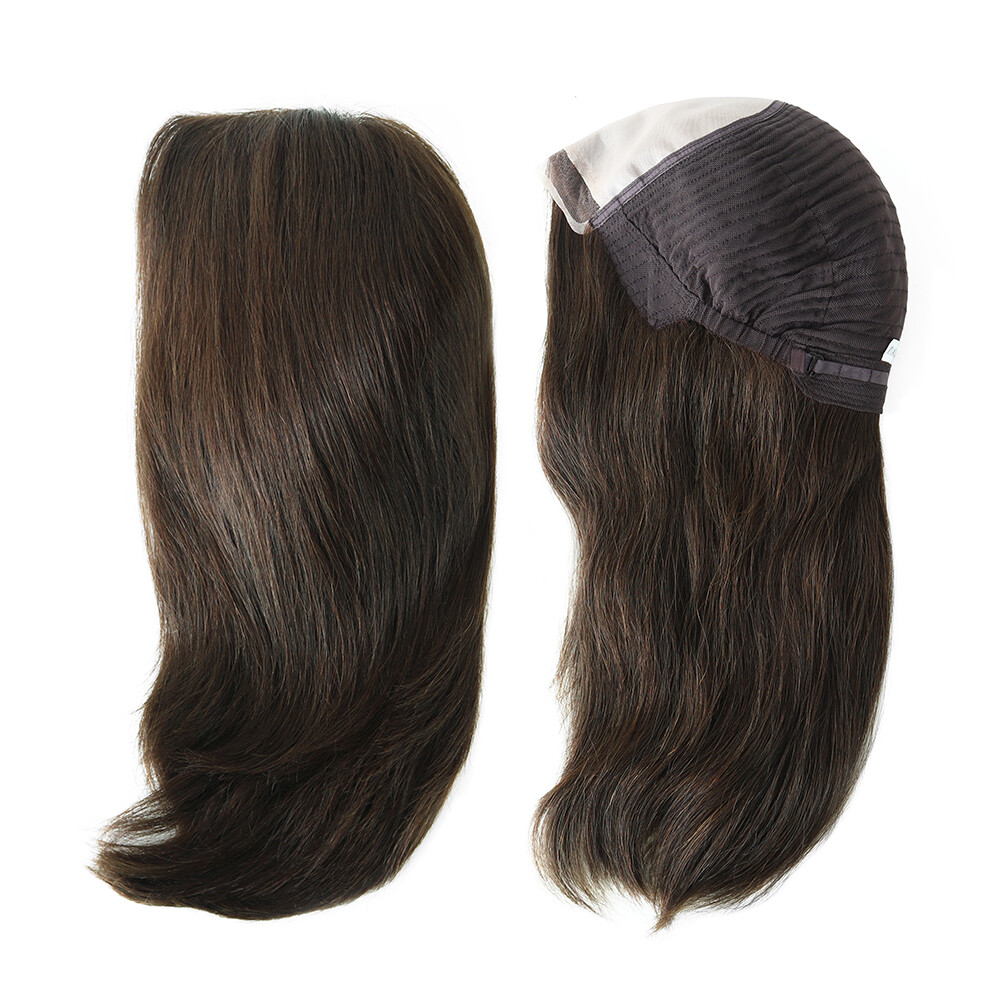 Women Wigs European Cuticle Remy Human Hair lace Front Medium Size 14.5” MT11