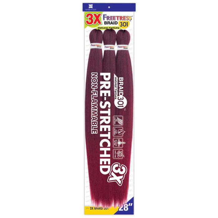 Freetress Synthetic Braid – 3X Pre-Stretched Braid 301 28″