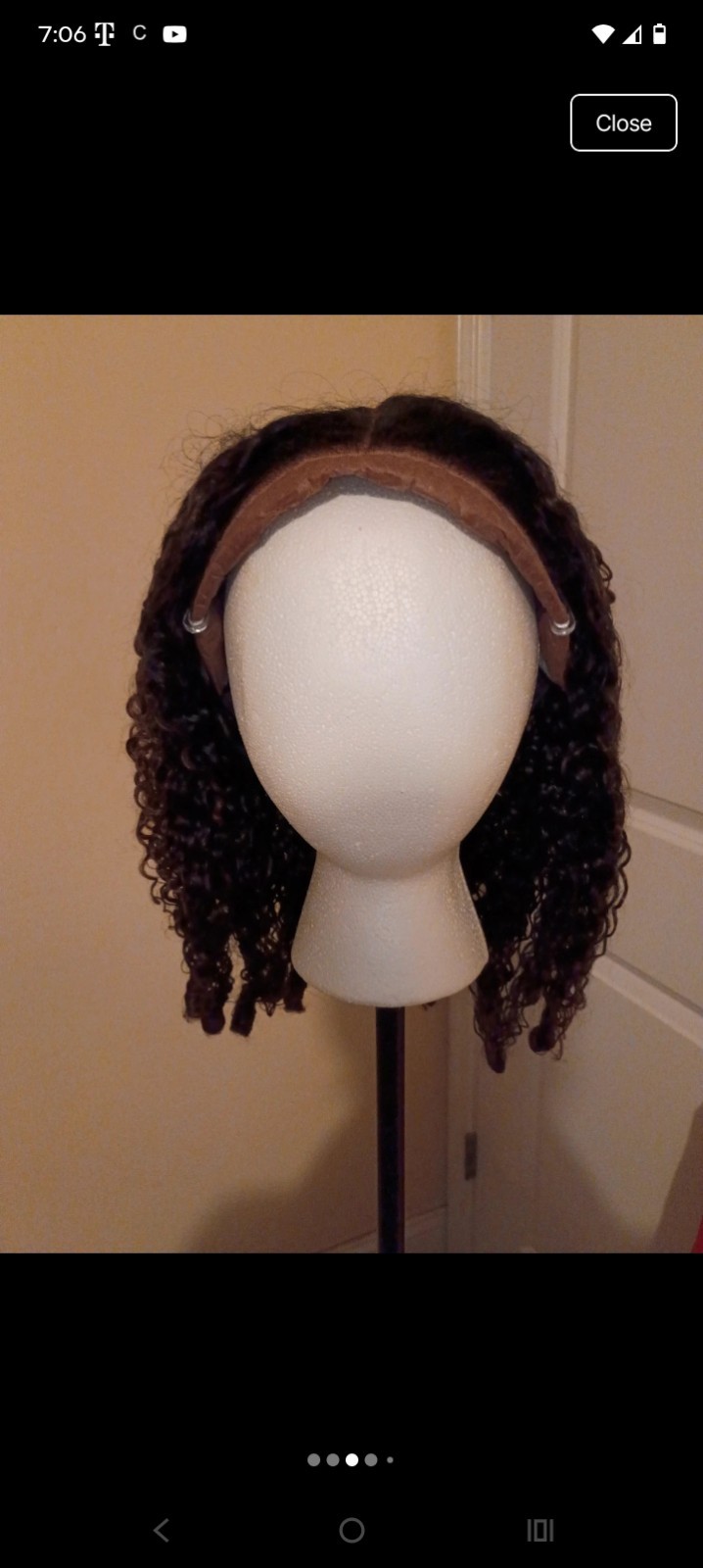 Glueless 18 Inches HD Lace Front Curly Wig Black/Golden Brown Highlights 7×5