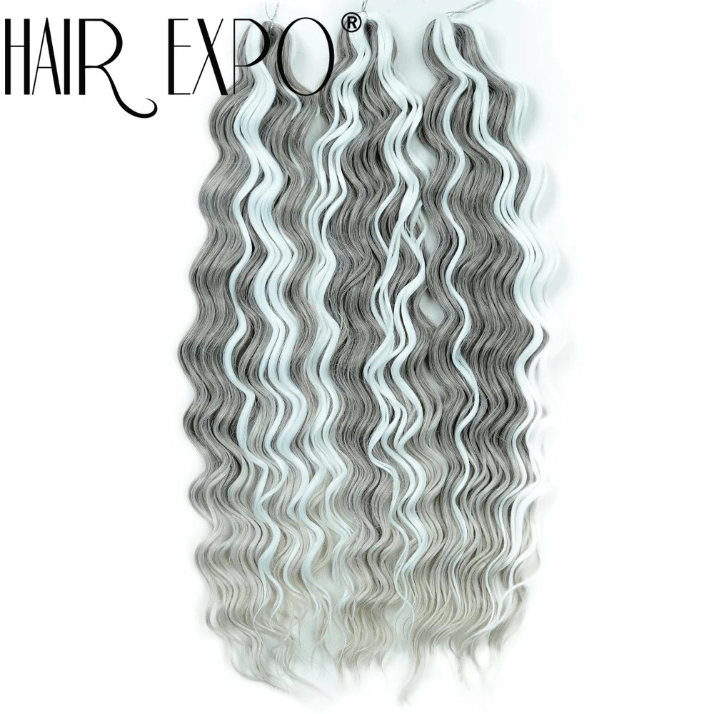 Anna Hair Synthetic Loose Deep Wave Braiding Hair Ombre Blonde 3Packs Crochet