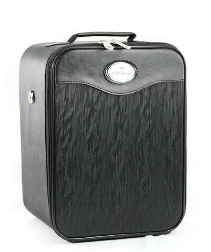 Vintage? Adolfo Design Black Compact Wig Box / Wig Case with shoulder strap