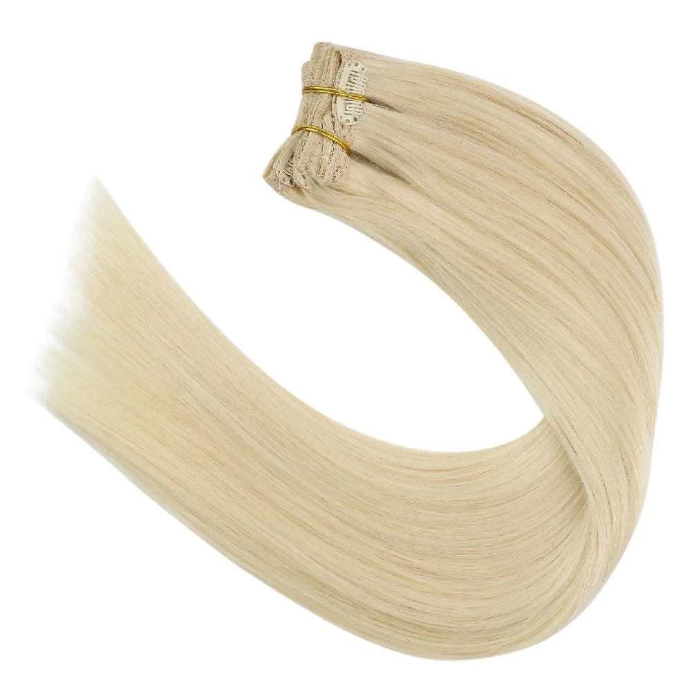 Sunny Hair CLIP-IN 14″ Honey Moonlight Light Blonde Human Hair Extensions CP 60