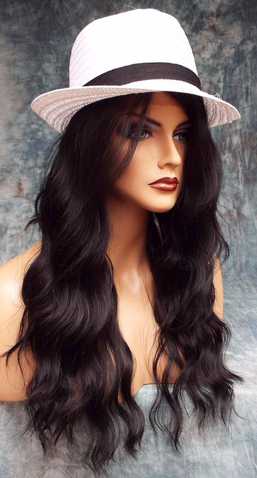 LACE FRONT HAND TIED EAR 2 EAR LACE HEAT FRIENDLY #1B SOFT BLACK WIG US SELL 454