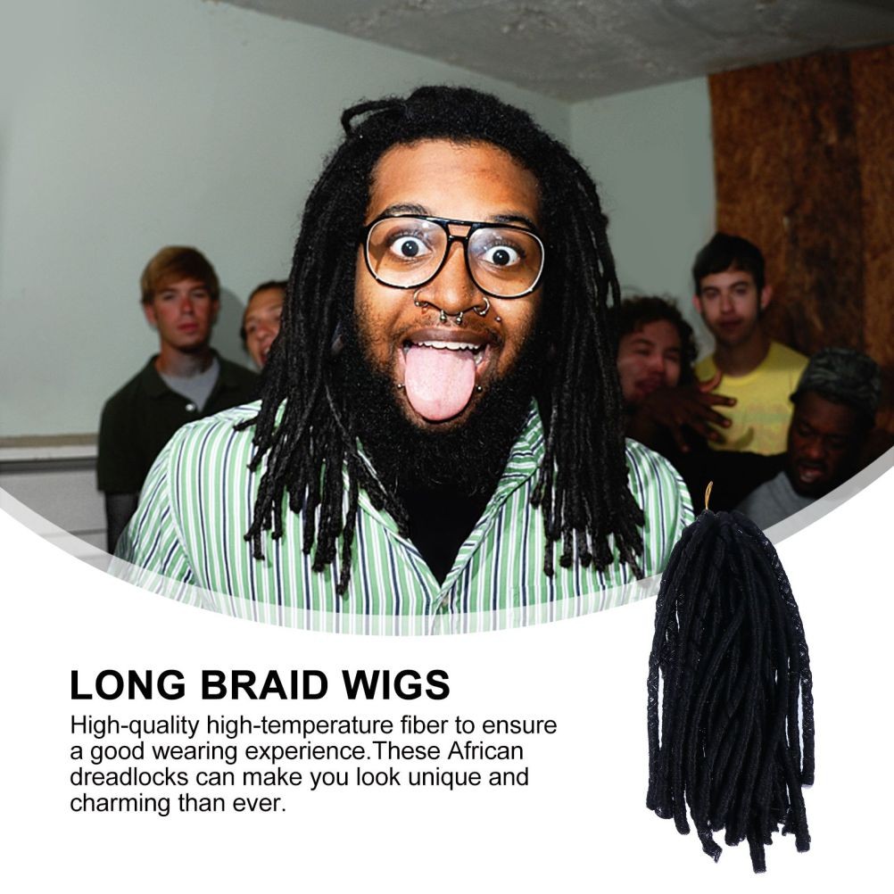 3 Pcs Trendy Head-wears Long Wig Pigtails Universal Lightweight Braided Wigs
