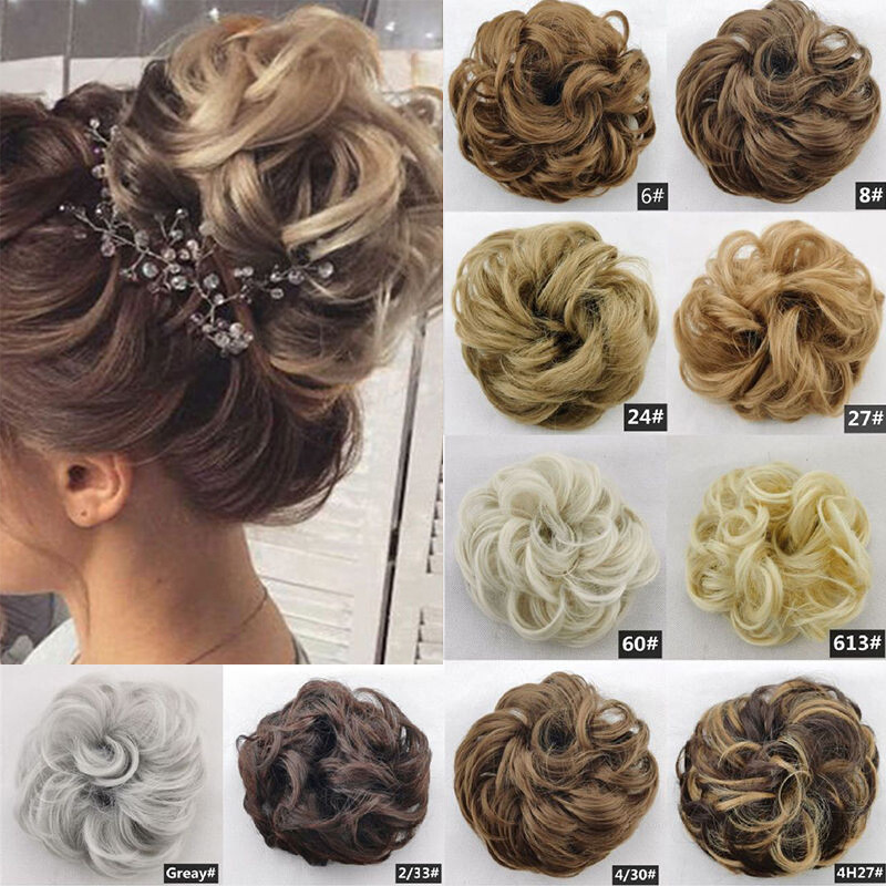 Curly KOKO Scrunchie Large Wavy Messy Bun Hair Piece Extension Wrap Natural Gift