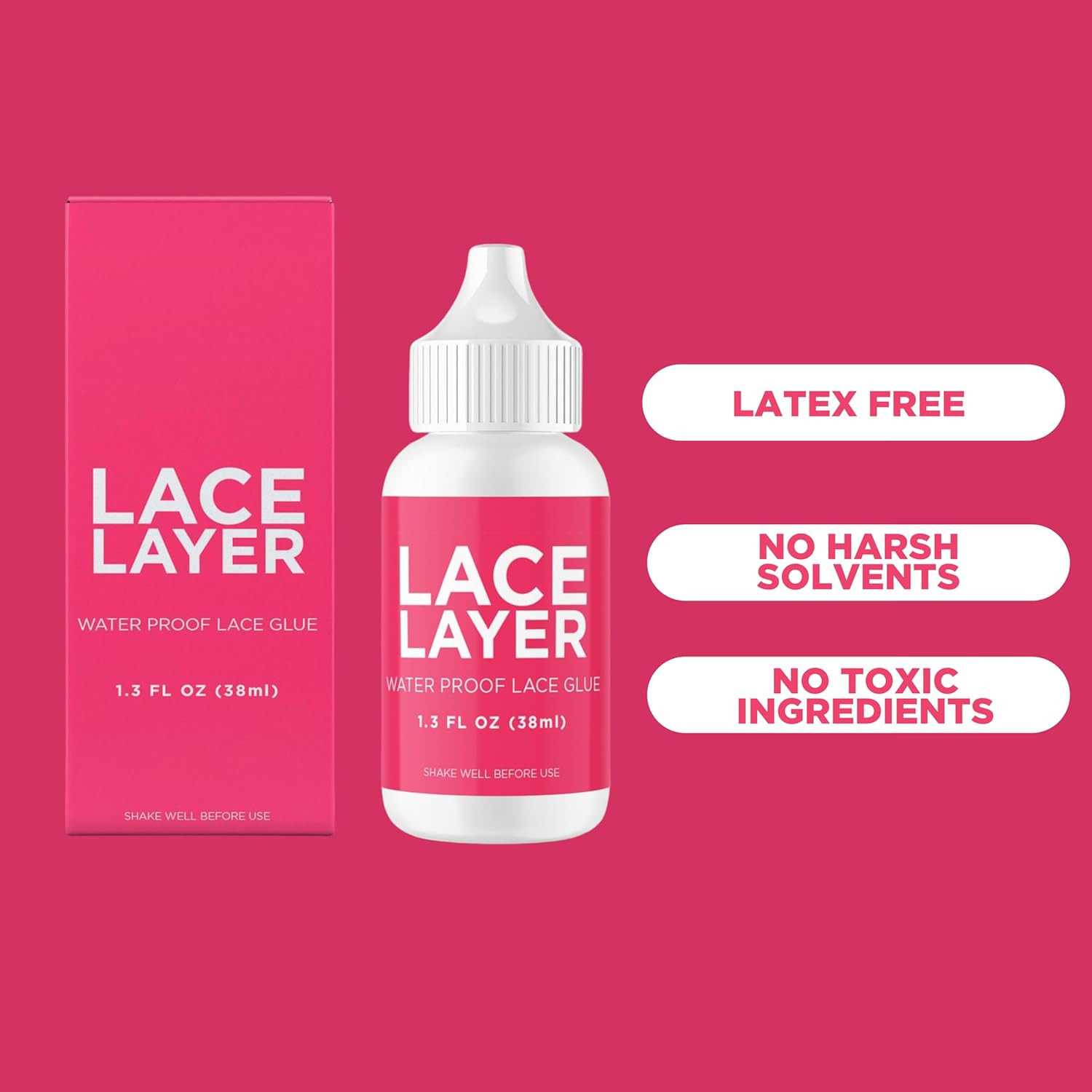 Lace Wig Adhesive – 1.3 oz – Invisible Bonding Glue For Lace Wigs Frontals