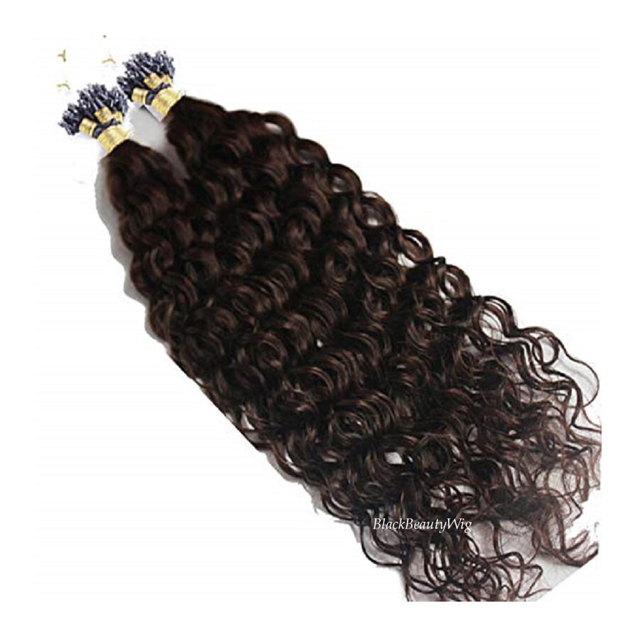 Deep Curly Micro Loop Human Hair extension Curly Micro Beads Ring Hair 100g 100p