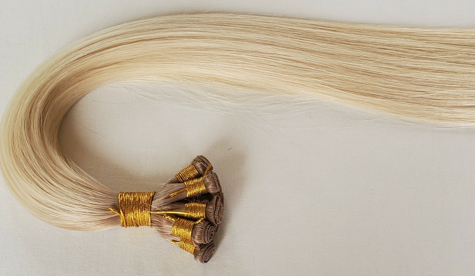 18″, 20″, 22″ Rooted Hand-Tied Weft, 100 grams, Human Hair Extensions #T17/1001