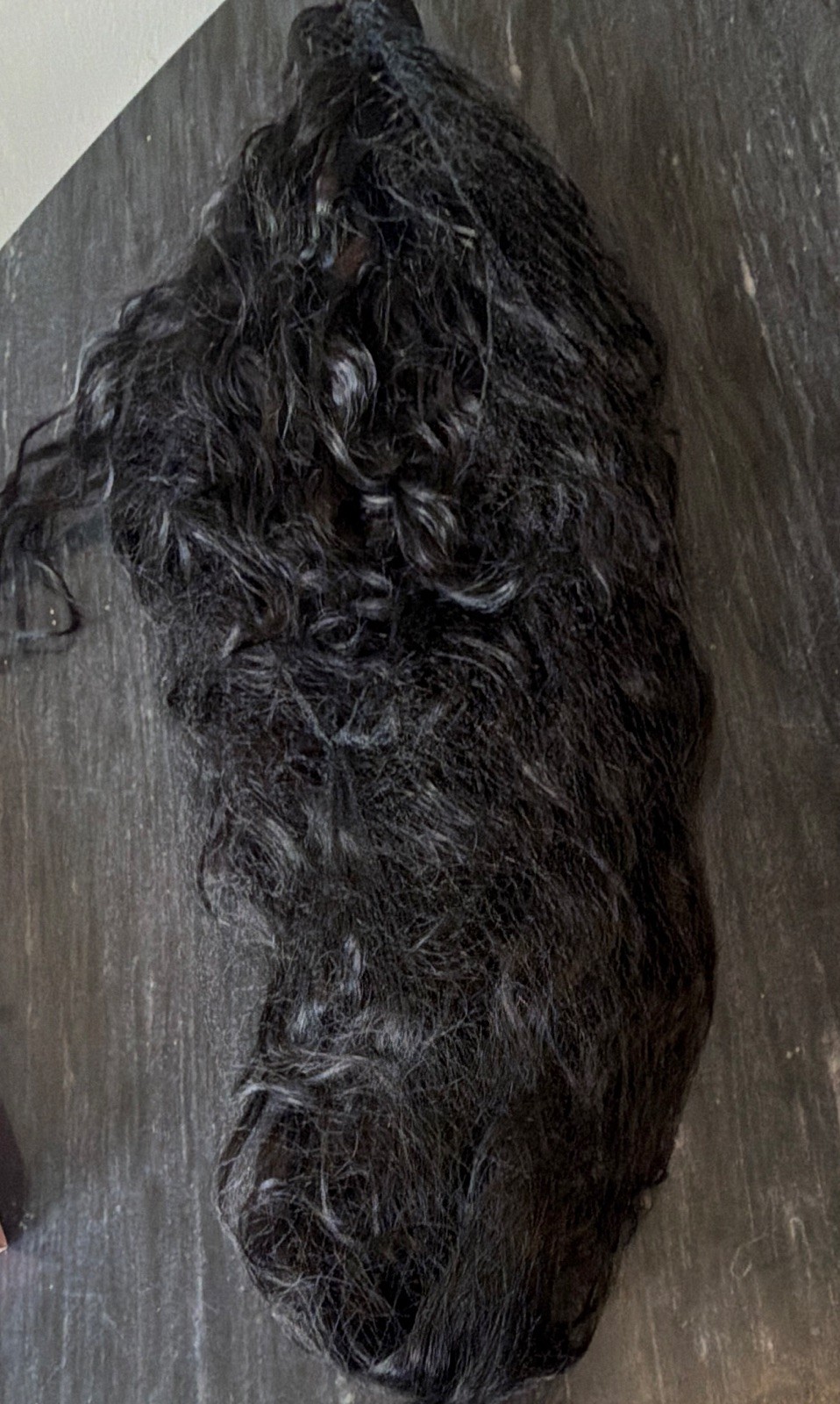 Black Curly Synthetic Hair Weft Hair Extension Bundle 21-30 in Women Adult