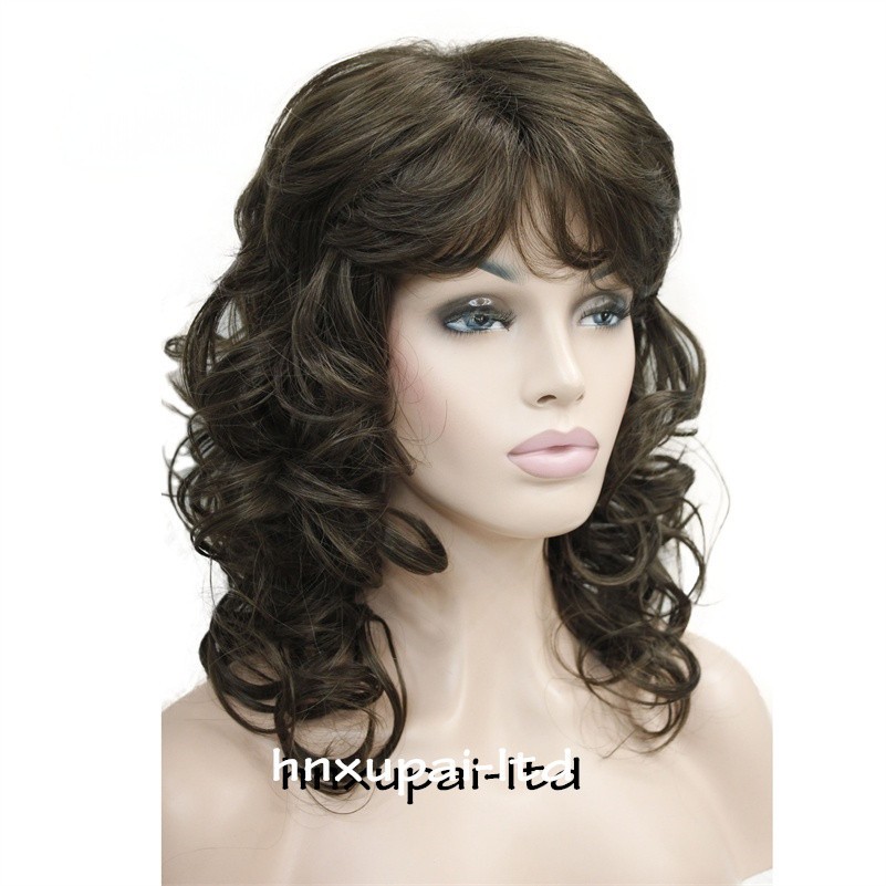 Long Layered Wavy Capless Wigs Blonde Mix Synthetic Hair Wigs 14 Inches Women