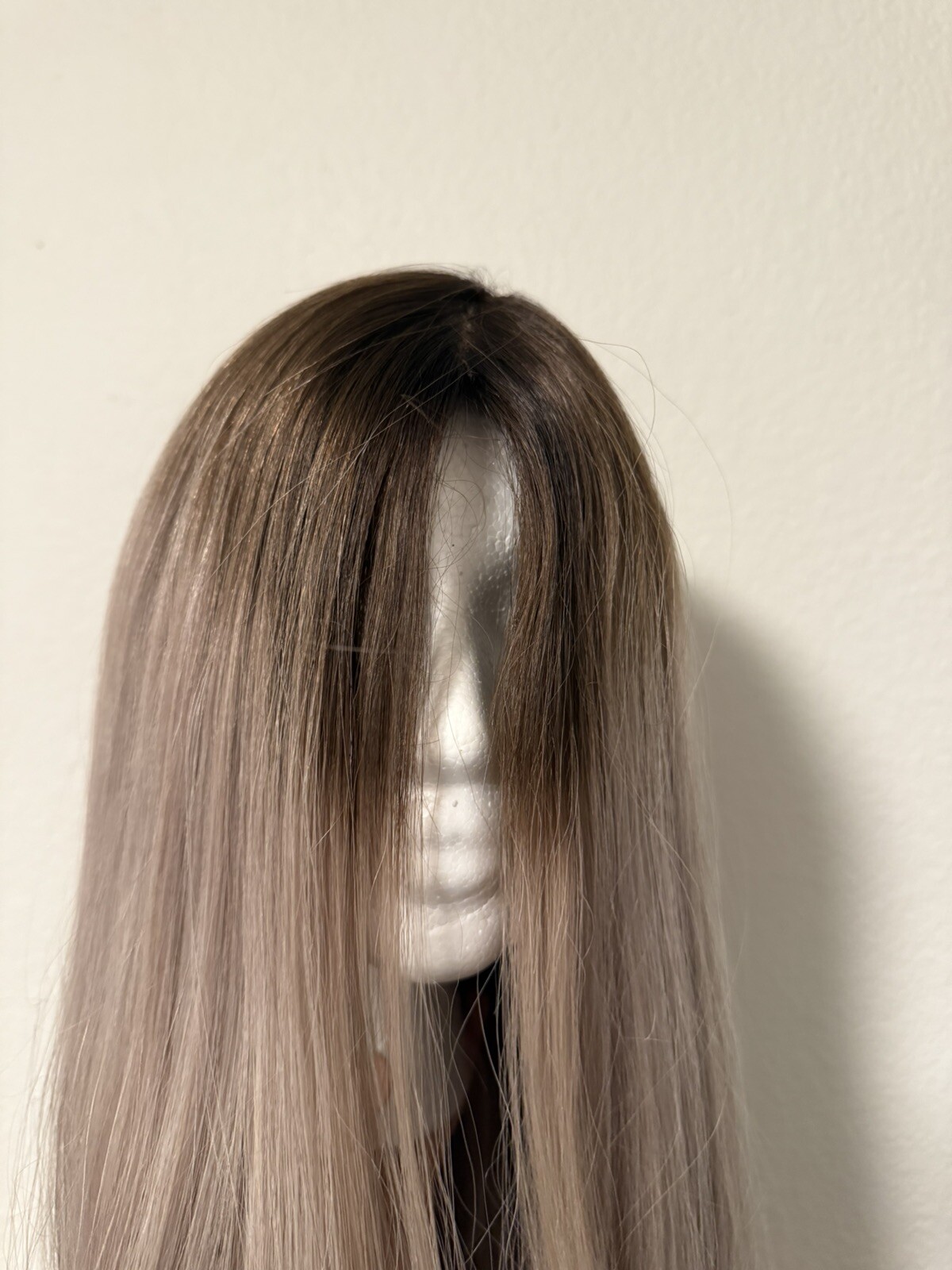 Mongolian Hair Silk Top Wig: Super Thick And Long! Platinum Blonde