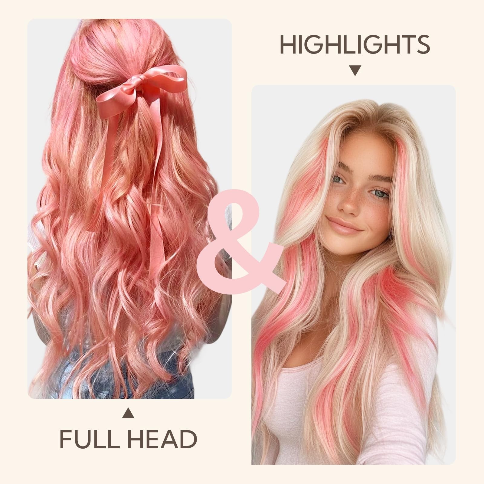 HOTBANANA 16″ Hot Pink Remy Tape in Hair Extensions 10pcs 25g Human Hair