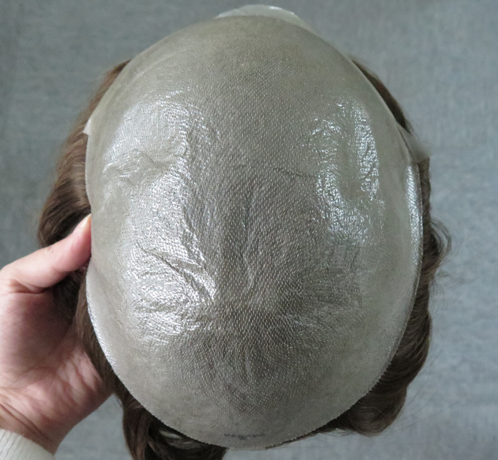 Mens Toupee Hair Replacement System Hairpiece 0.03 Thin Skin Human Hair Mirage#5
