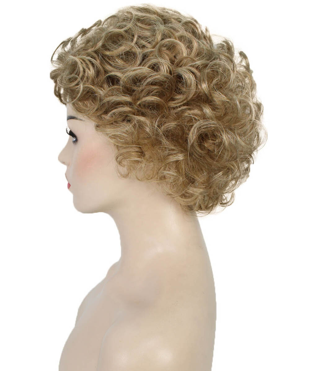 Monroe – Curly Kanekalon Synthetic Fiber Full Wig, 4 – 4.5 in, Ash Blonde