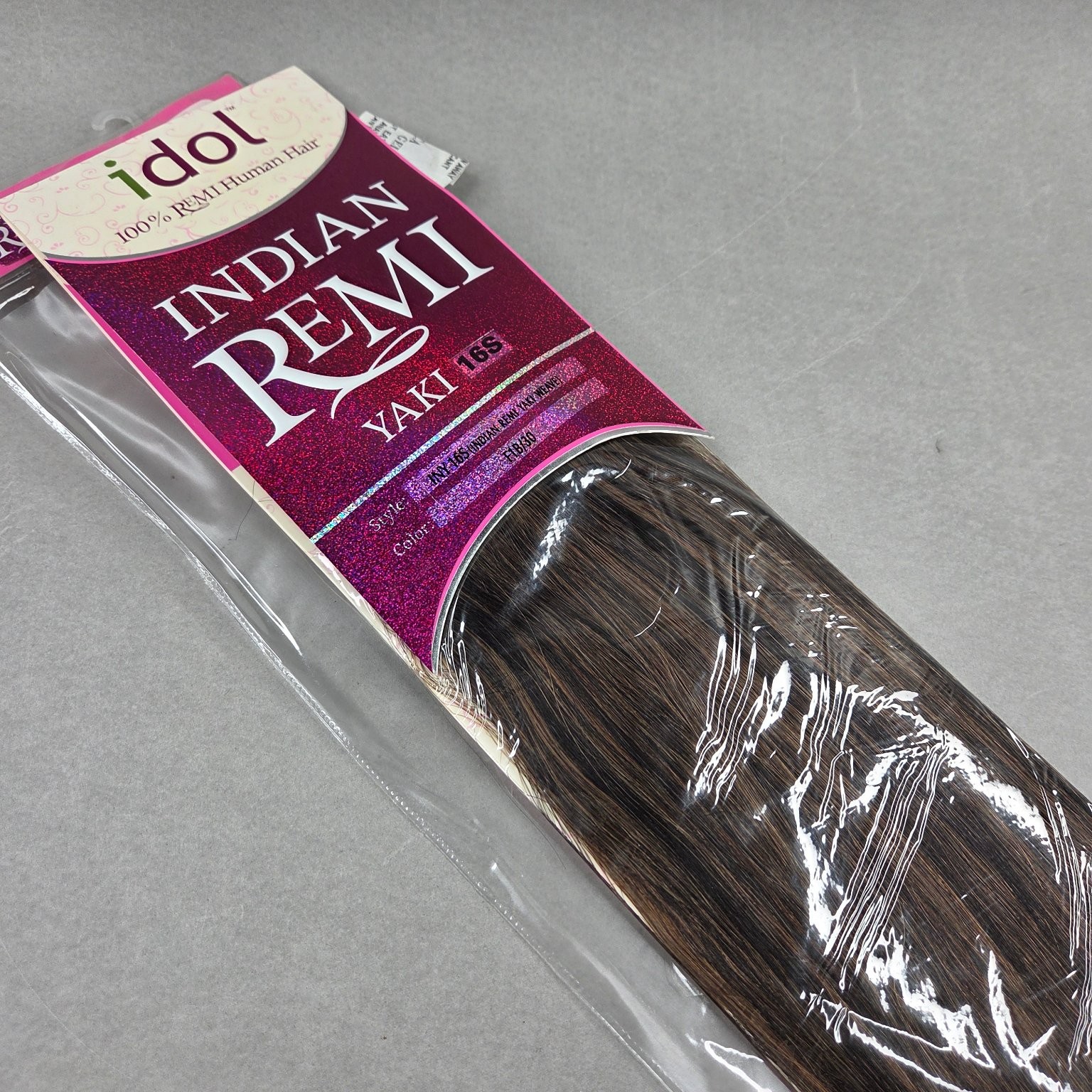 Idol Indian Remi Human Hair Extensions Yaki 16S F1B/30 Weft