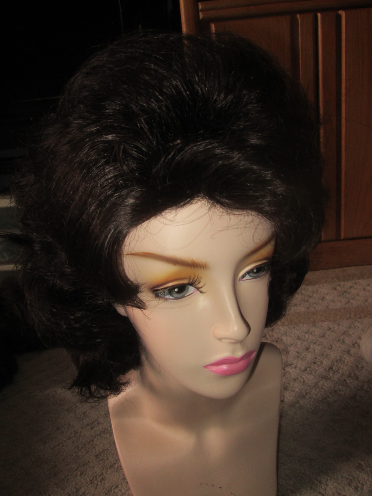 Estetica Designs Stretch Cap Wig R 4 Rich Dark Brown w/ Bangs ~~