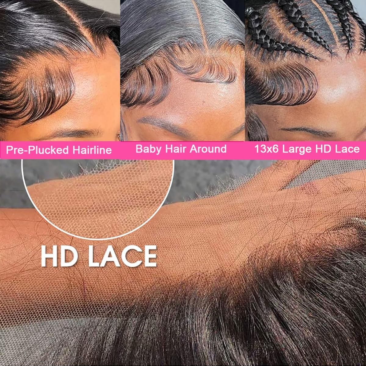 30″ Deep Wave Lace Front Wig – 200 Density, 13×6 HD Frontal, Pre-Plucked, Curly,
