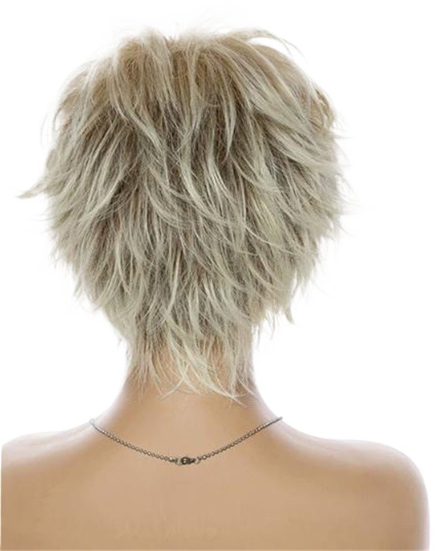 Fashion Women’s Layered Short Brown Blond Red Straight Natural Hair Wigs