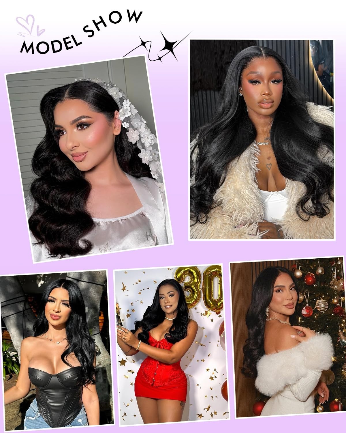 200% Density Body Wave V Part Wig – Glueless Clip-In Half Wig, No Sew, 24″ Natur