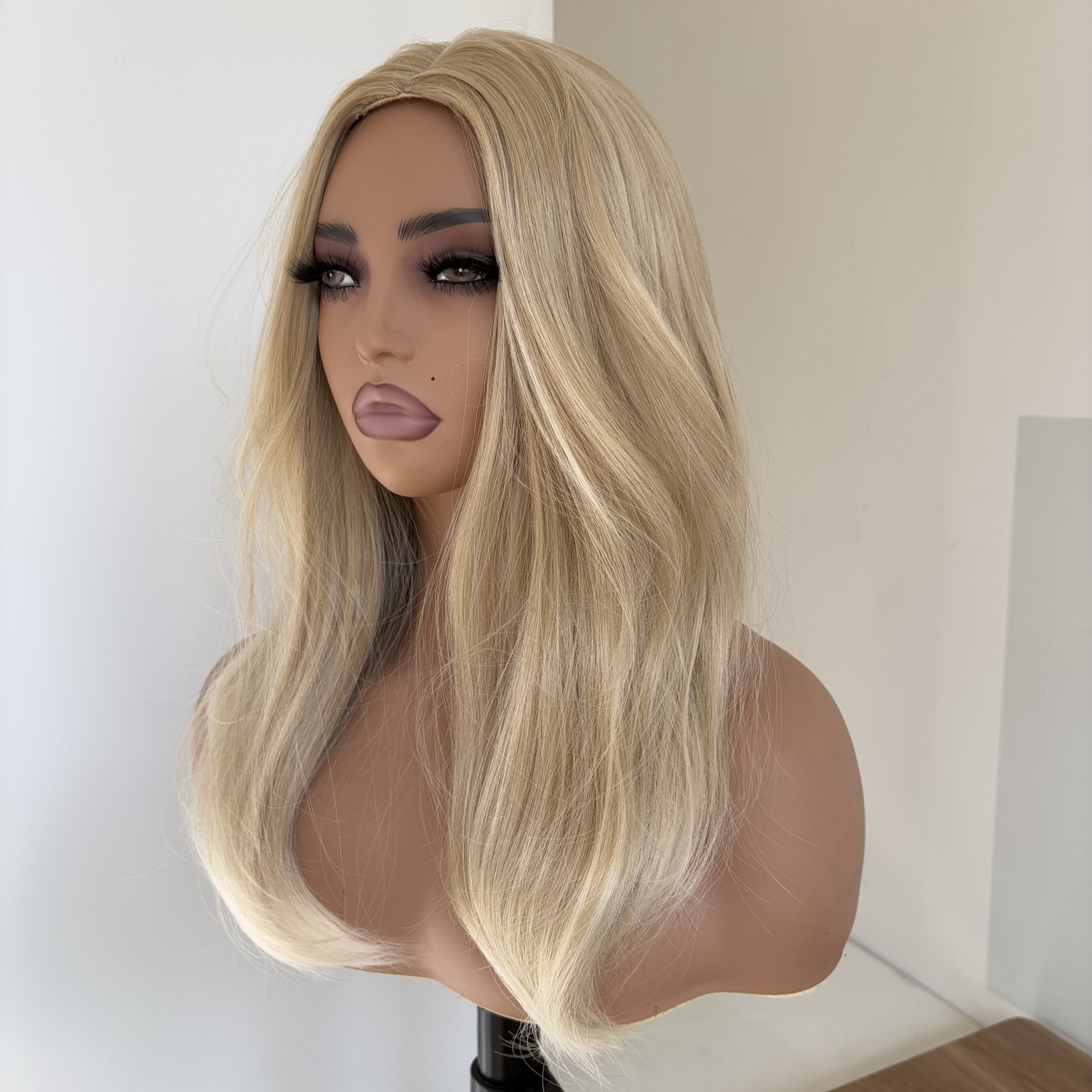 Mixed blonde Short Straight Heat Resistant Synthetic Hair Costume Wig