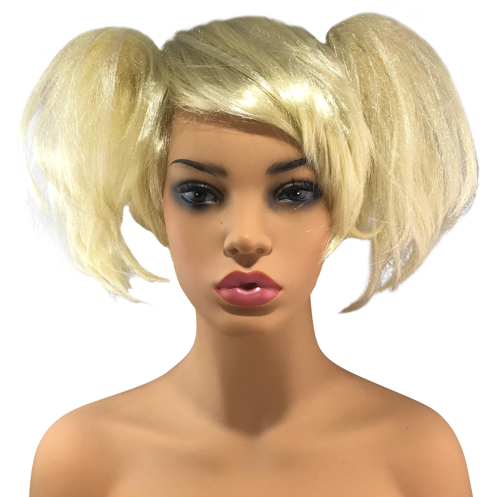 Cool Messy Blond Pony Tail Halloween Costume Wig Ponytail 70s Disco Blondie Doll