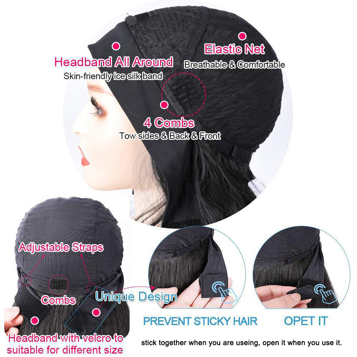 20″ Braided Headband Wigs for Black Women Synthetic Box Braiding Wigs Wrap Wigs