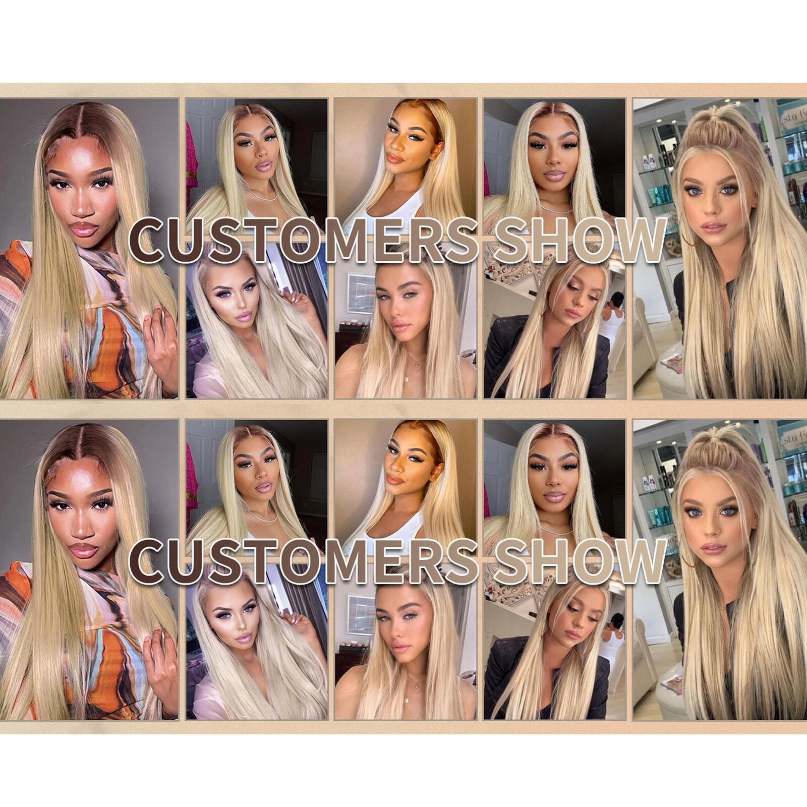 Heat Resistant Hair Soft HD T Lace Front Wig Long Straight Natural Brown Blonde