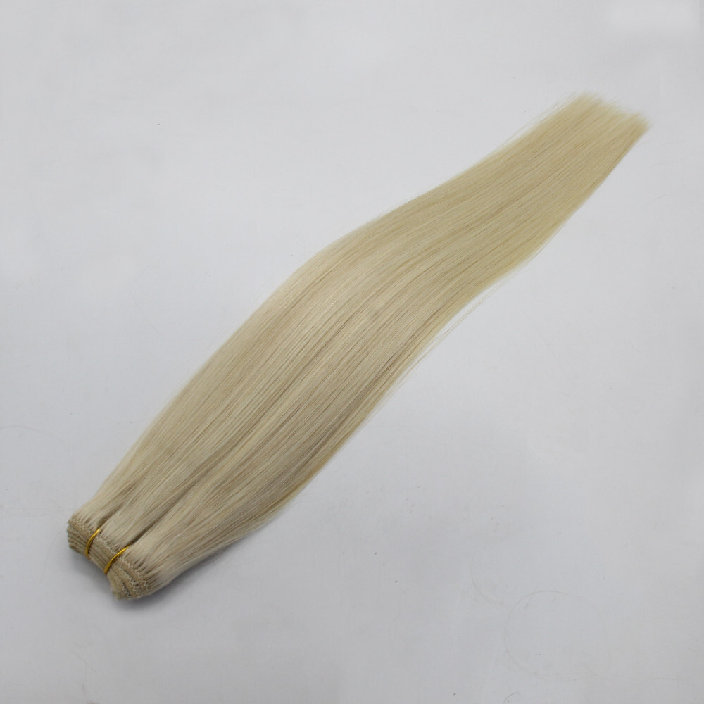 Sew In Weave Weft Human Hair Extensions Real Remy Russian Thick Hair Full Head