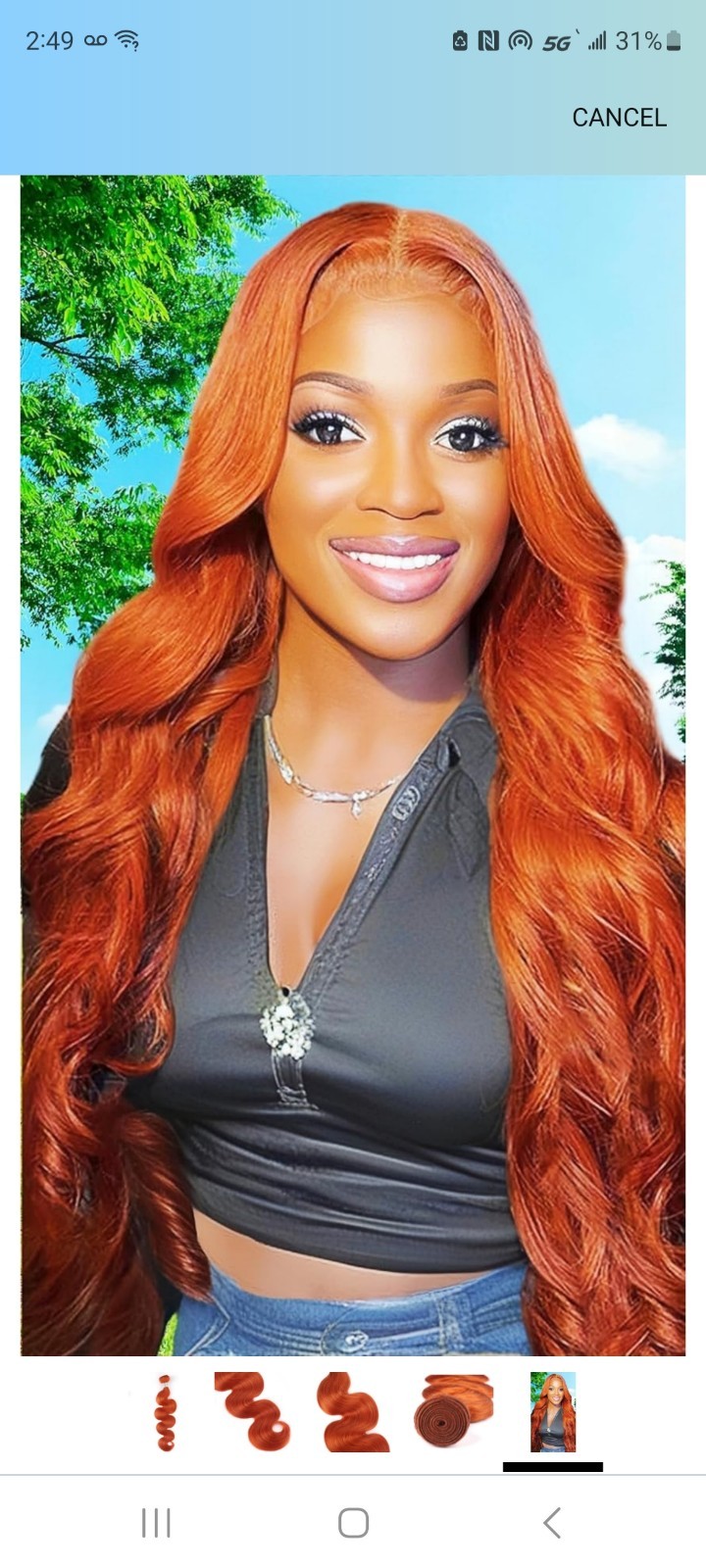 Highlight Brown Orange Ginger Color Straight/Body Wave 100% Unprocessed…