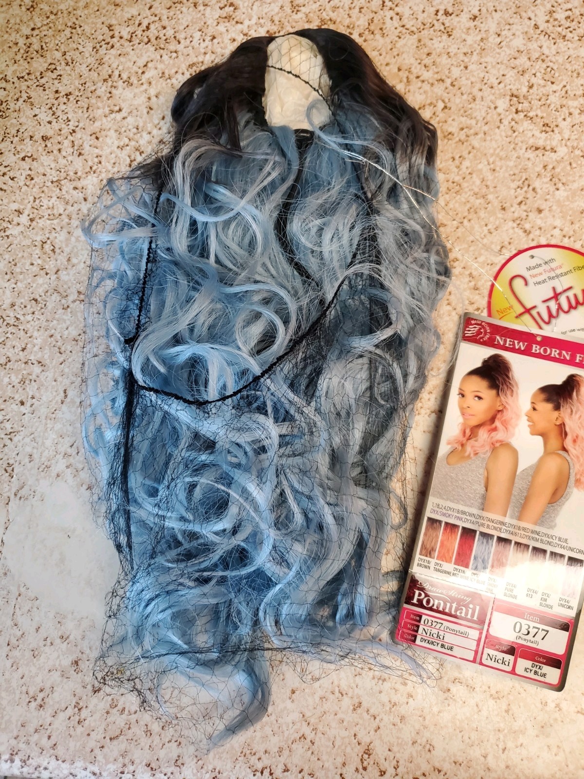DYX/ICY BLUE DRAWSTRING PONYTAIL