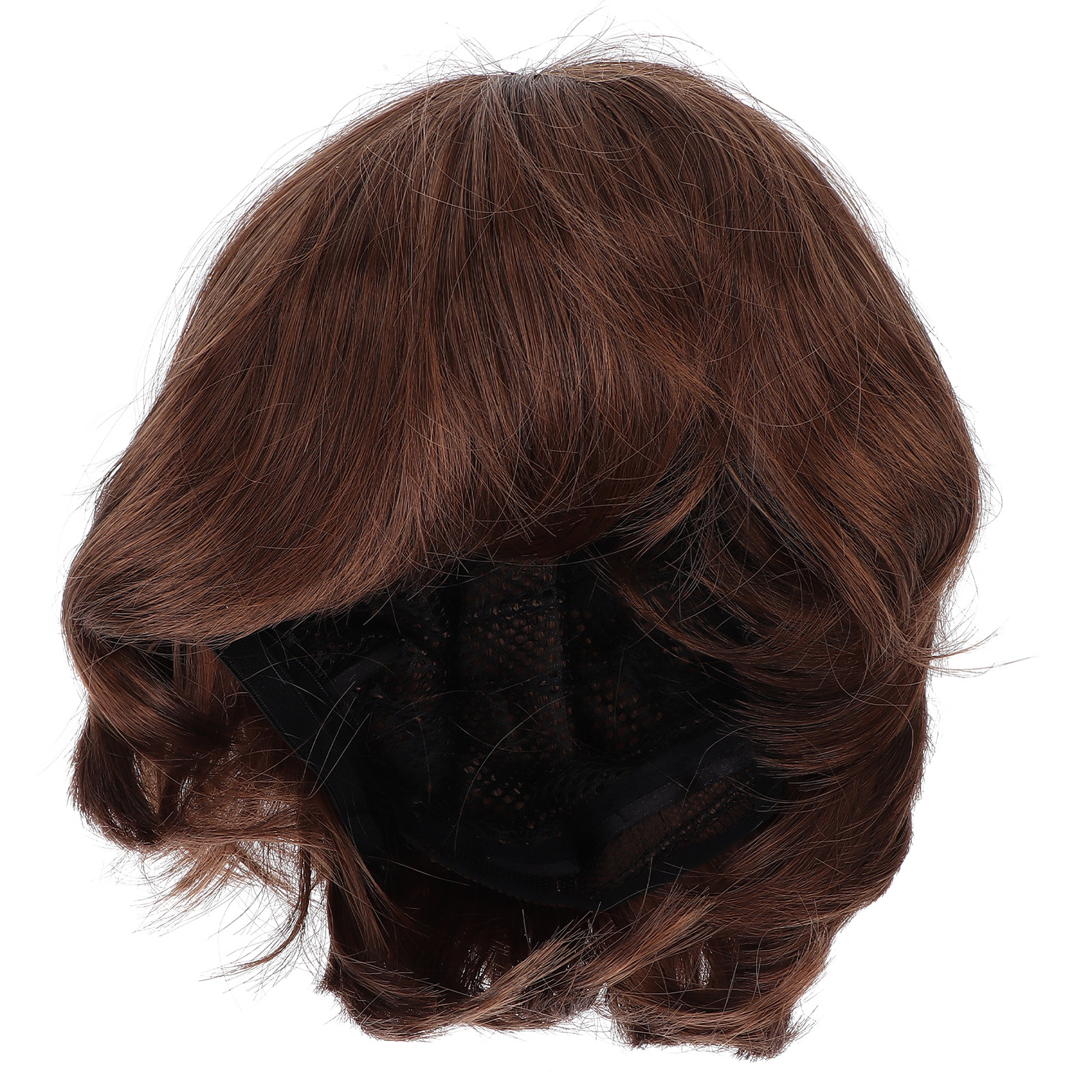 Men Short Light Brown Wig Male Short Straight False Hair Full Wig for Halloween