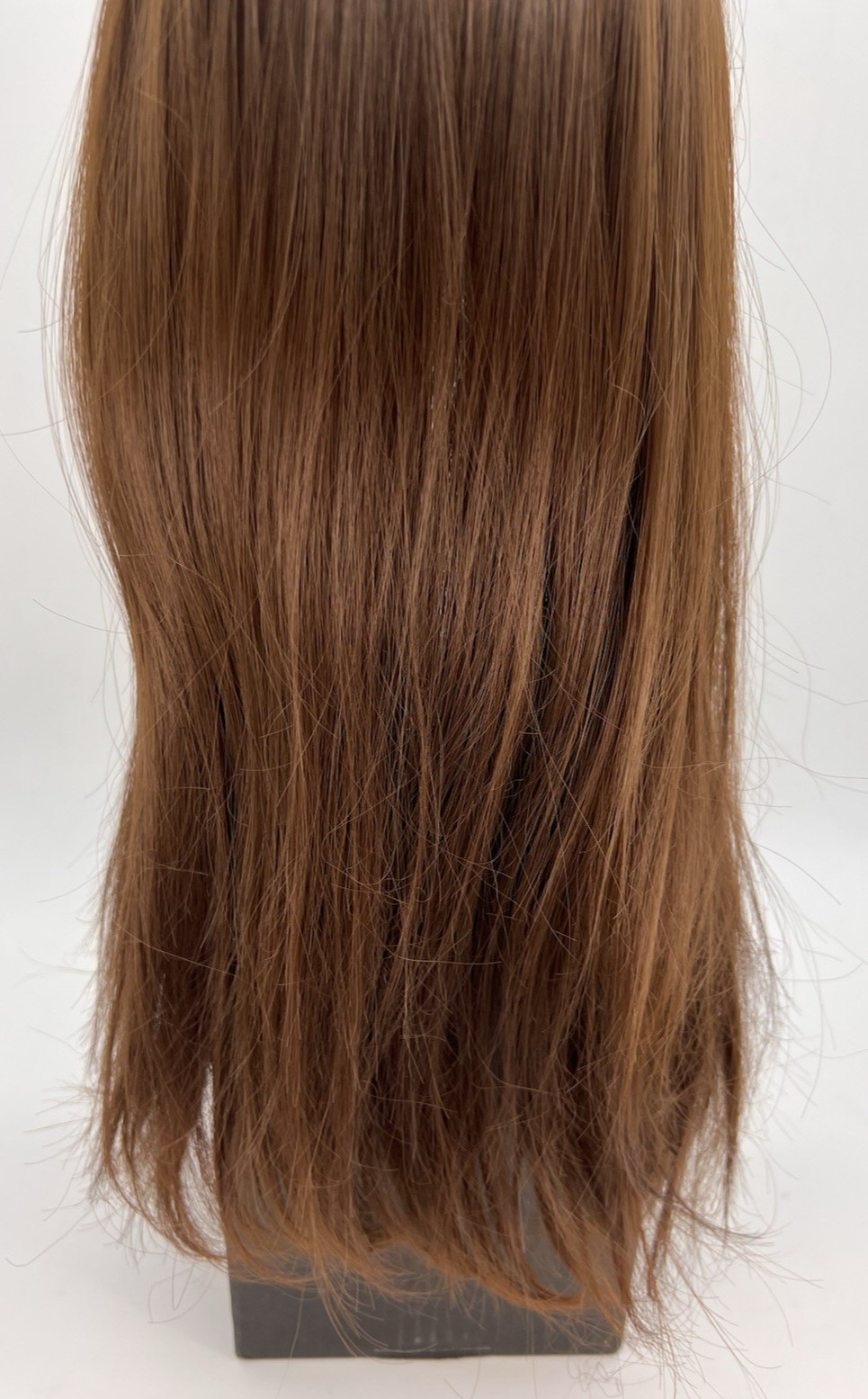 Chocolate Brown Straight Side Bangs 18in Premium Hair Topper
