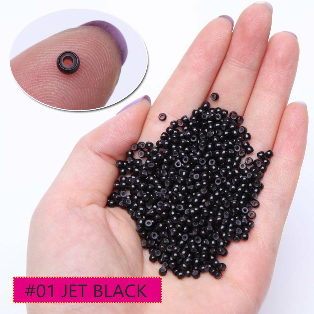 Silicone Line Nano Rings/Beads Hair Extensions 200-1000PCS Black Brown Blonde US