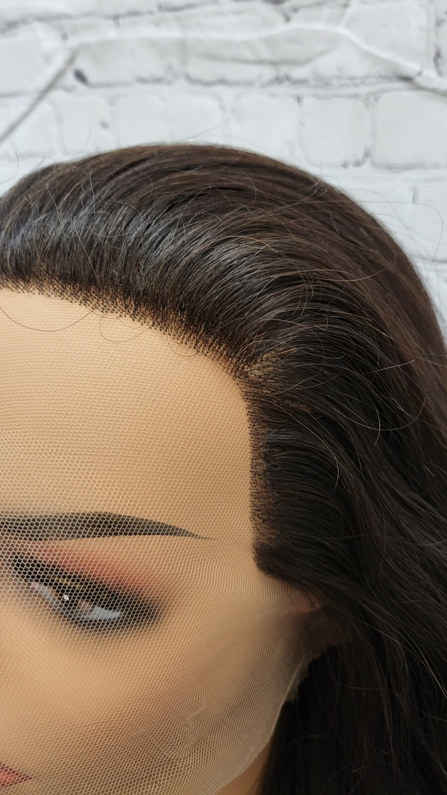 Unprocessed 100% Brazilian Human Hair lace wig ear to ear hand tie natural black