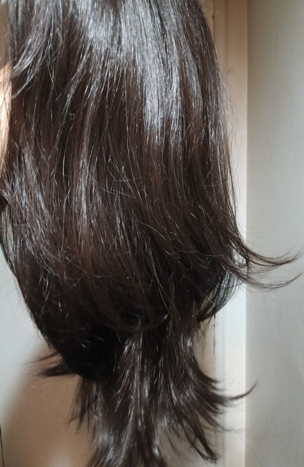 BESHE LACE FRONT LAYERED DARK BROWN WIG LW-WIKI 22″ SYNTHETIC STRAIGHT HAIR