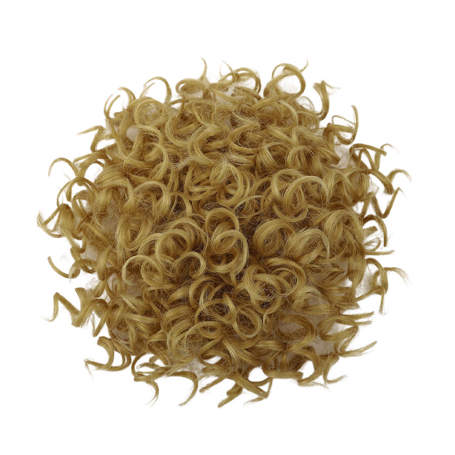Messy Curly Hair Bun Updo Clip in Hairpiece Chignons Drawstring Hair Extensions