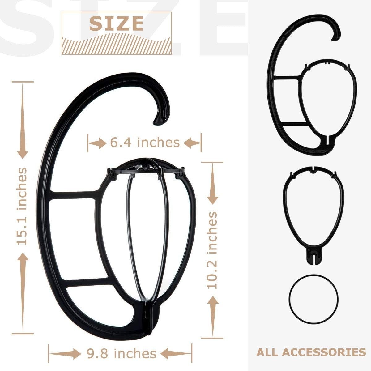 Hanging Wig Stand Set of 4 – Space-Saving Holder for Wigs & Accessories