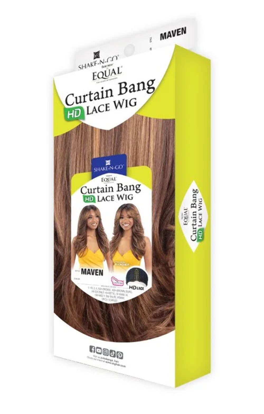 SHAKE-N-GO Freetress EQUAL – Curtain Bang Lace Wig MAVEN