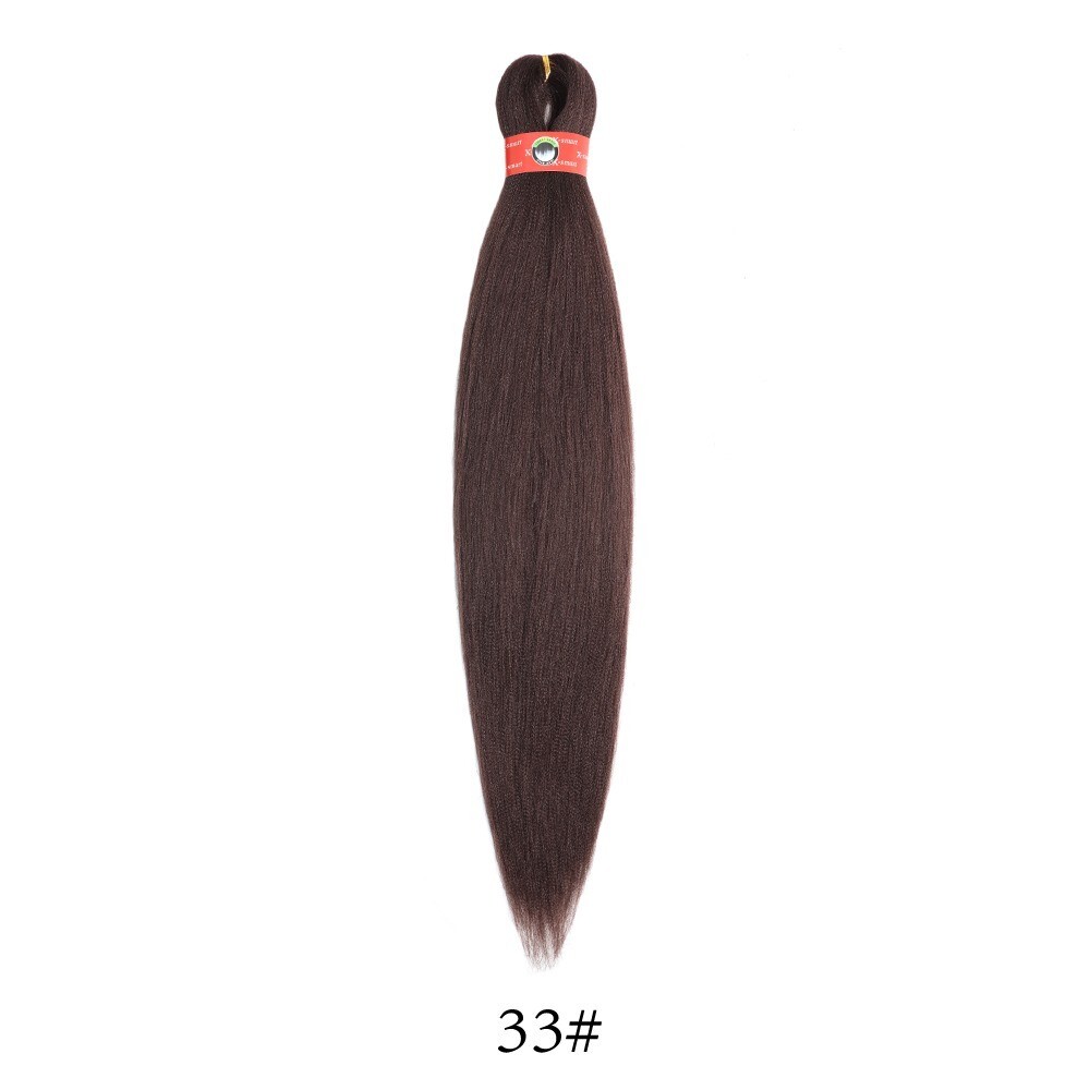 Pre-stretch x-pression hair Ultra braid 3x per pack 52″ color 33#