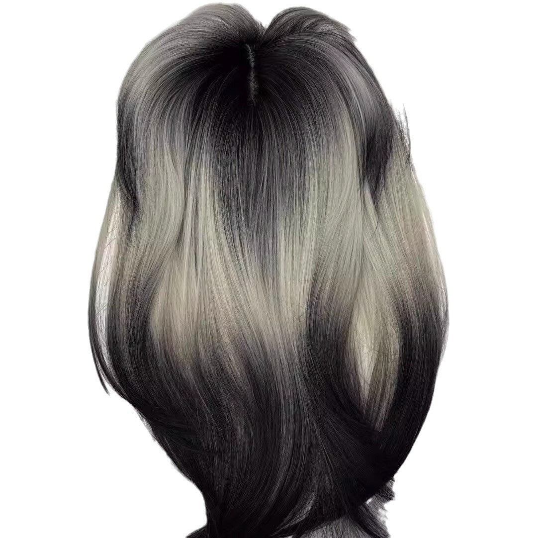 Hair Topper Clip in Topper Hairpiece Toupee for Women Fashion Black White topper