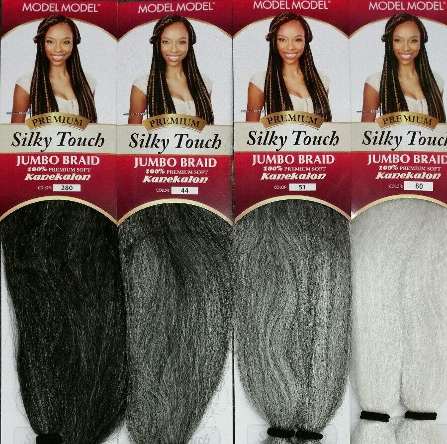 MODEL MODEL 100% PREMIUM SOFT KANEKALON SILKY TOUCH JUMBO BRAIDING GRAY COLOR!