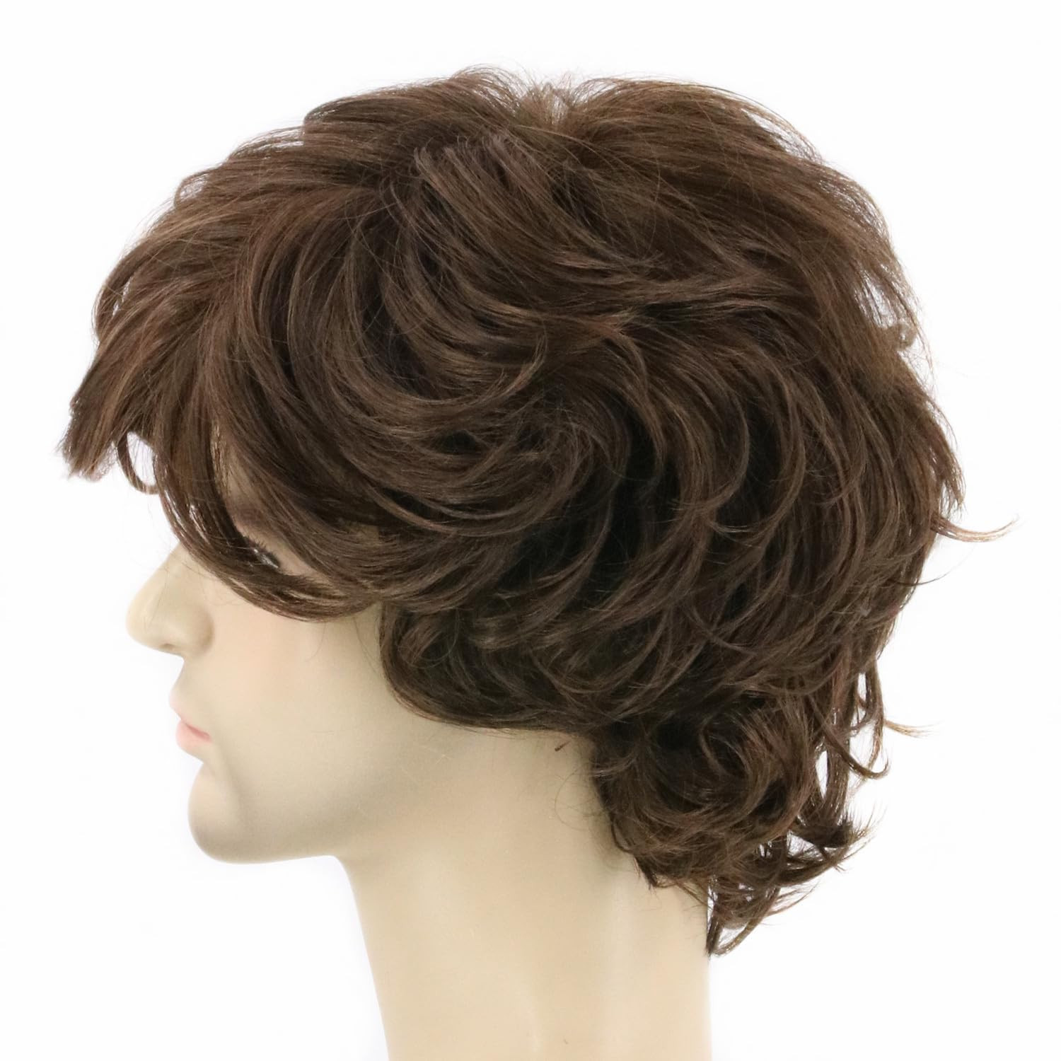 Men’s Wigs 70s 80s TV Star Wigs for Men Light Brown Natural Layered Hippie Wi…