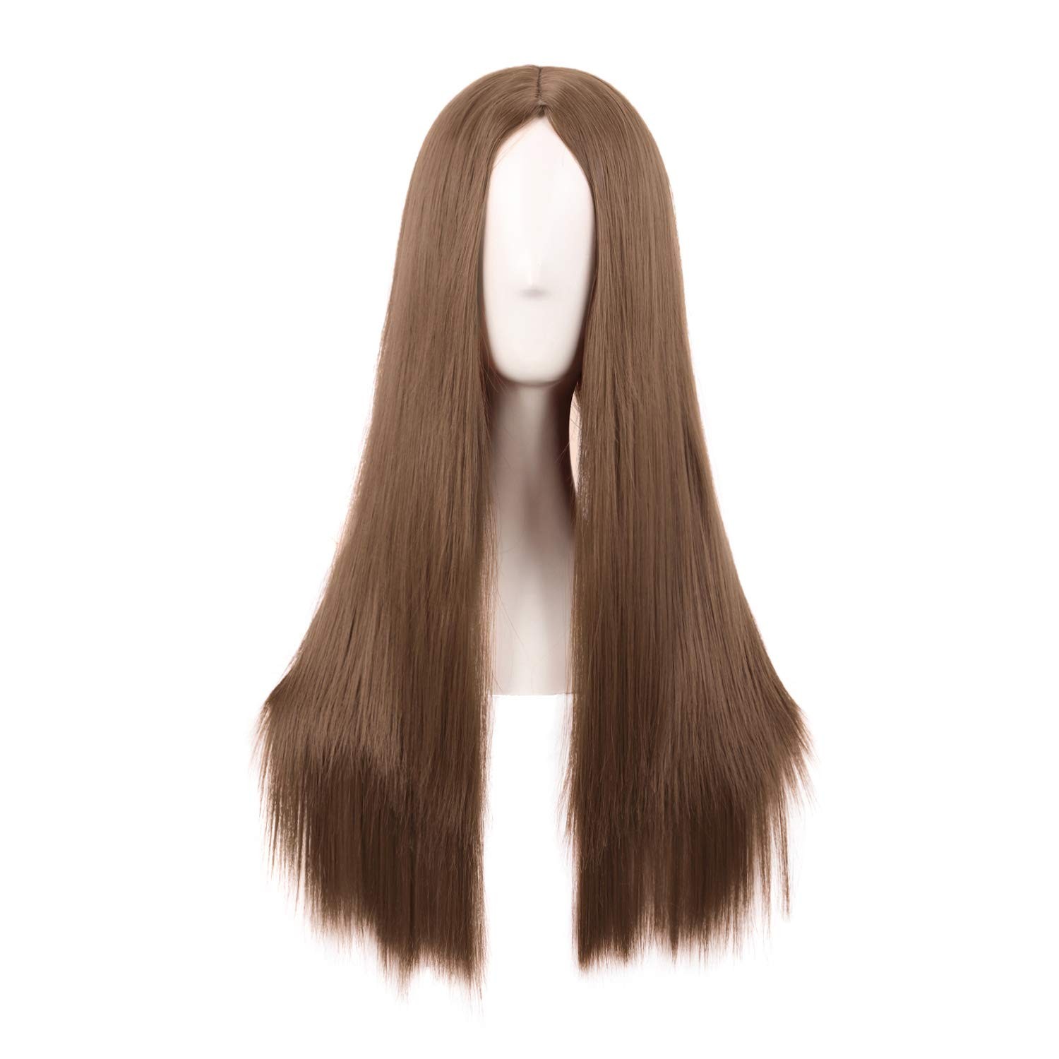 28 Inch/70cm Women Special Long Straight Synthetic Wig (Light Brown)