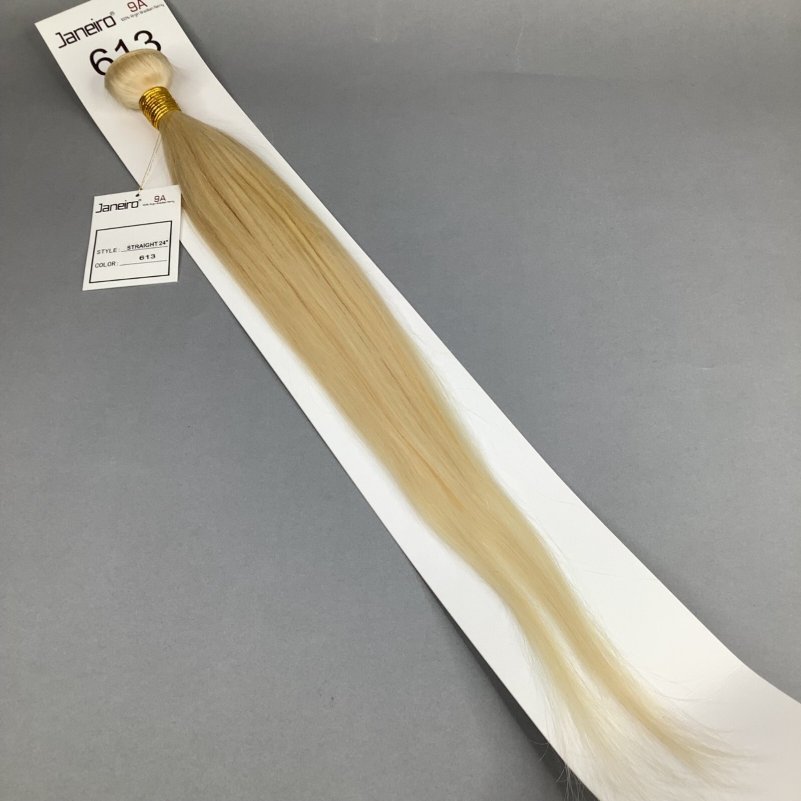 Unprocessed #613 Platinum Blonde 24” Yaki Straight 100% Human Hair Extensions