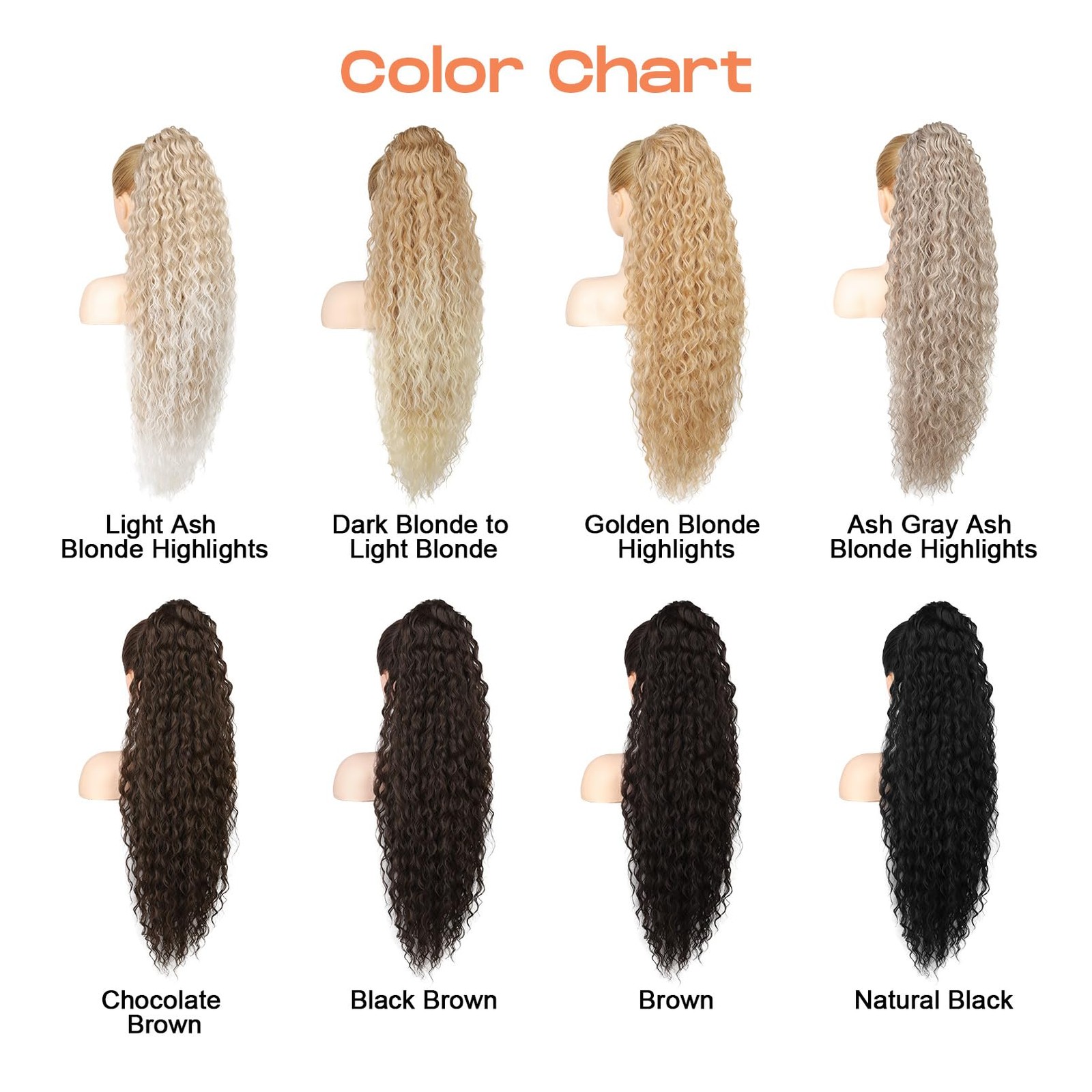 Seikea Ponytail Extension 36 Long Lightweight Full Natural Curly Drawstring