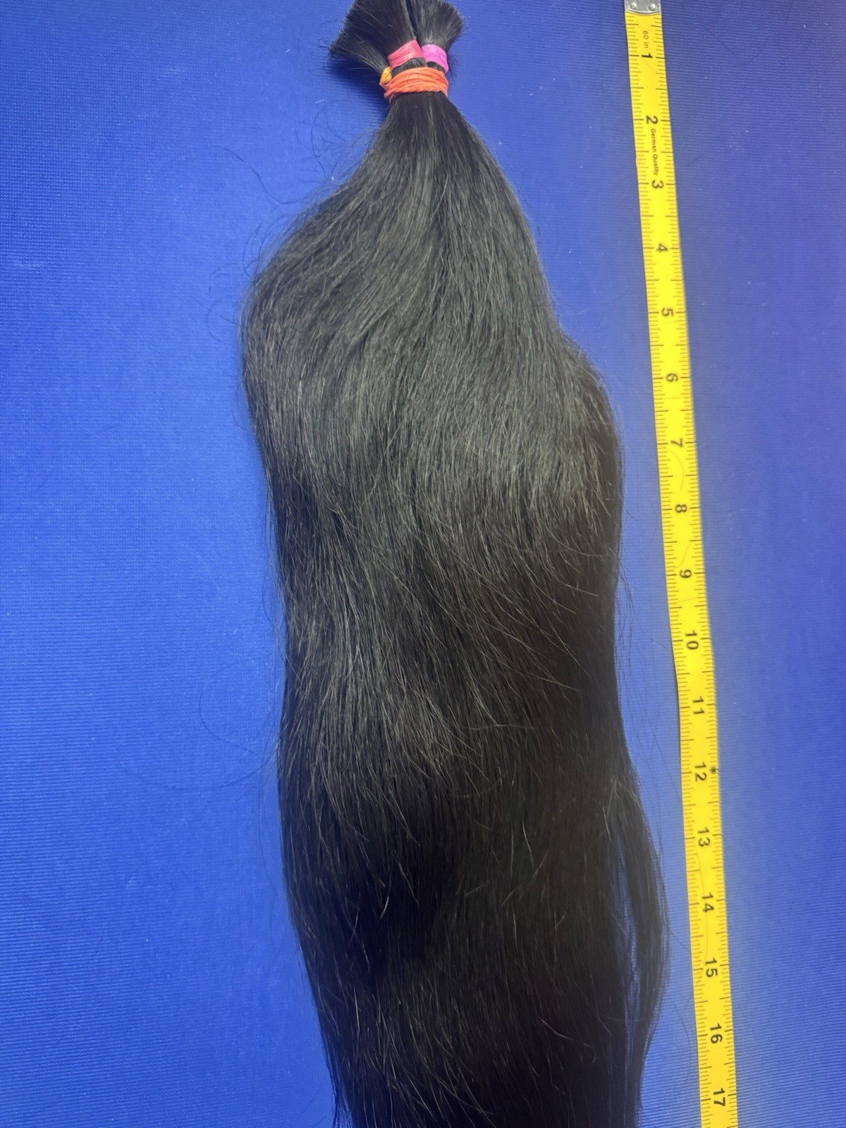1550 Raw Human Hair Ponytail Natural Black Straight 22 Inch 70g Unprocessed