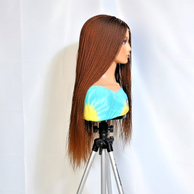 Micro Twist Braids. Frontal Lace Closure with Feather tips. Braided Wig