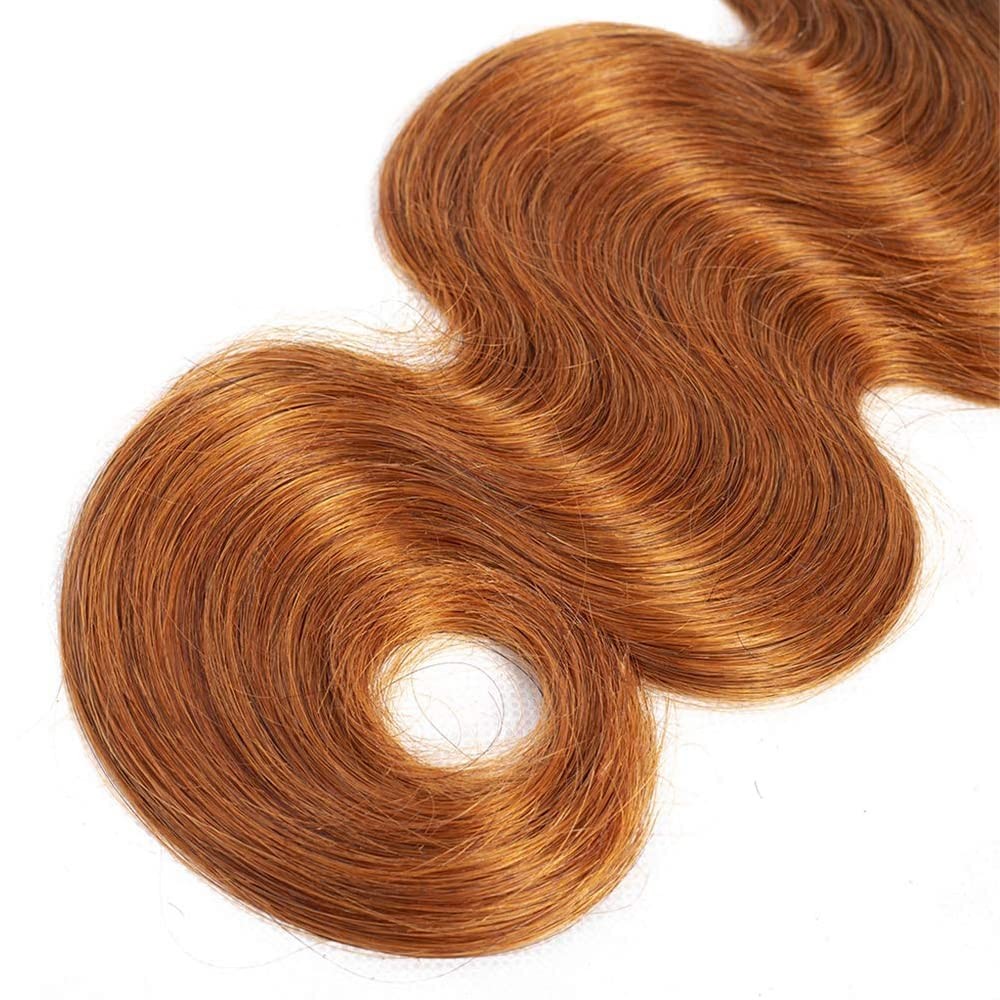 Niciitysi 24 26 28 Inch Light Brown Bundles Human Hair Color 1B30 Body Wave