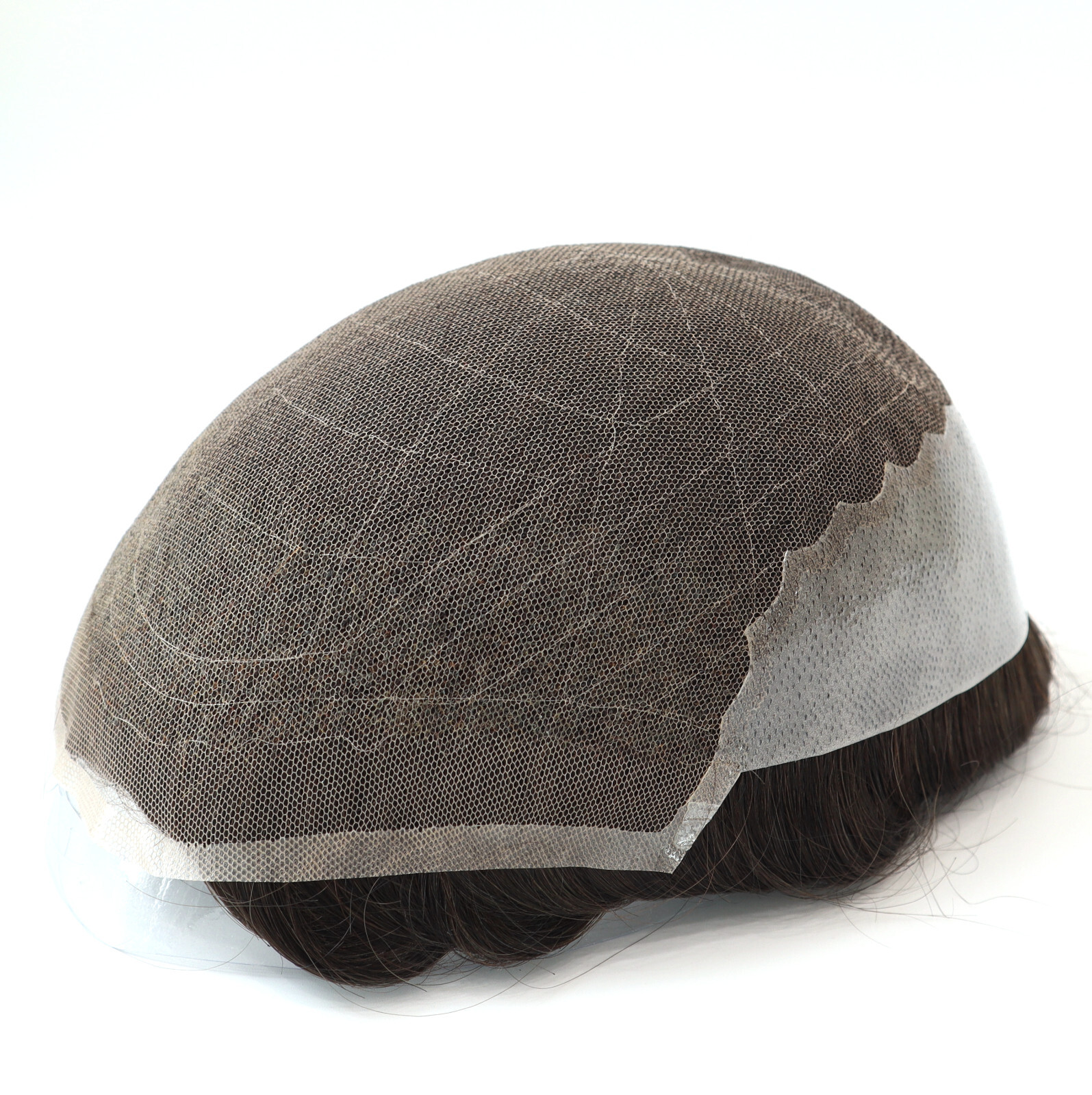 Toupee For Men Thin SkinLace Medium 100% Human Hair Replecement System Hairpiece